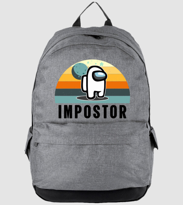 Retro Impostor minta szürke pólón