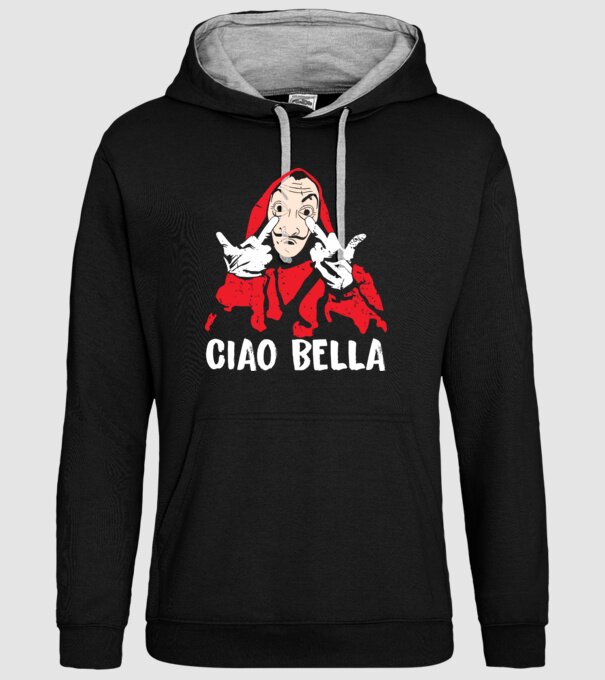 La Casa De Papel ciao bella minta fekete pólón