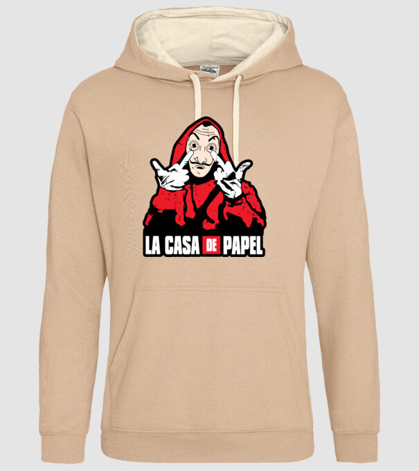 La Casa De Papel Middlehand minta homokszín pólón