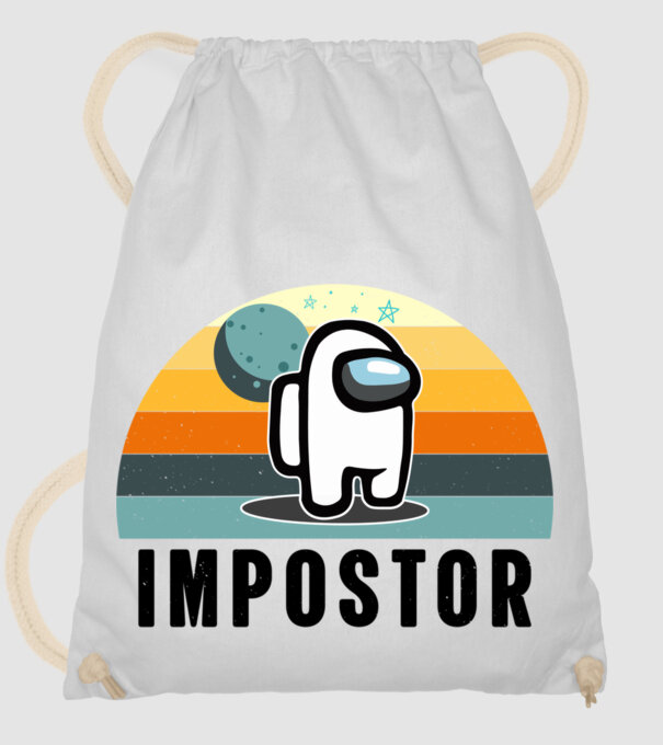 Retro Impostor minta fehér pólón