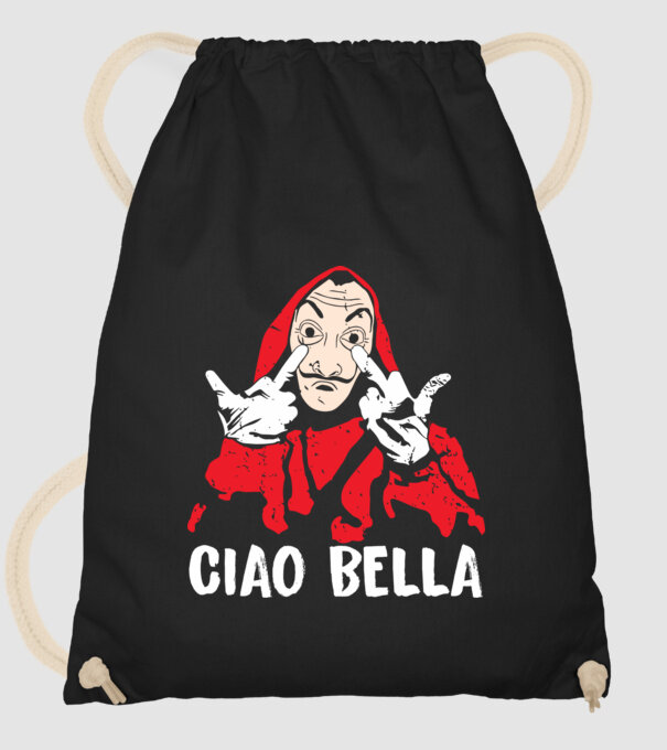 La Casa De Papel ciao bella minta fekete pólón