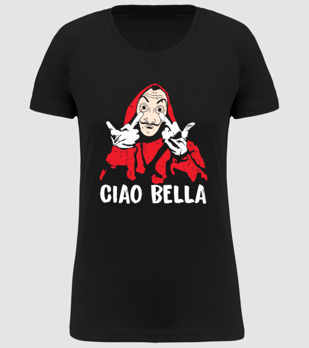 La Casa De Papel ciao bella minta fekete pólón