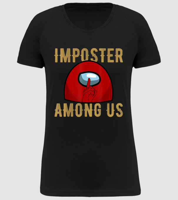 Ssshhhh - Imposter Among Us minta fekete pólón