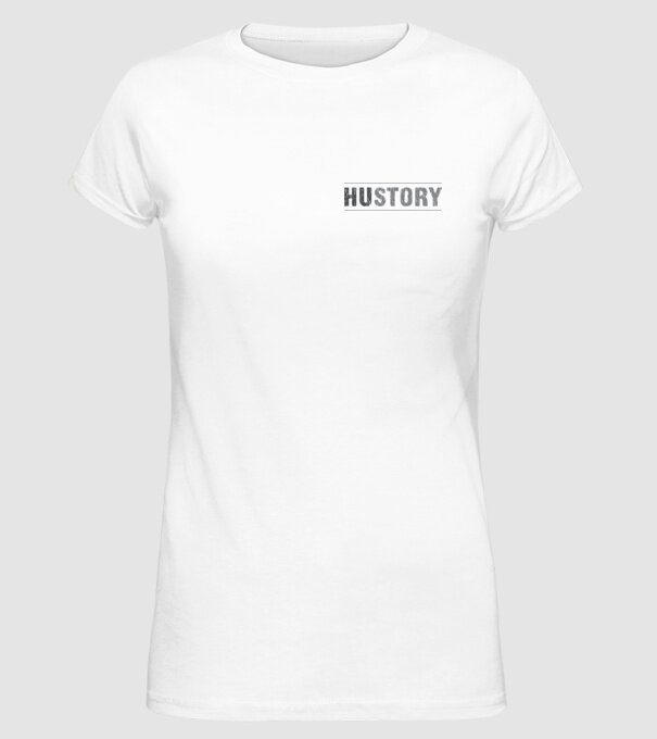 HUSTORY minta fehér pólón