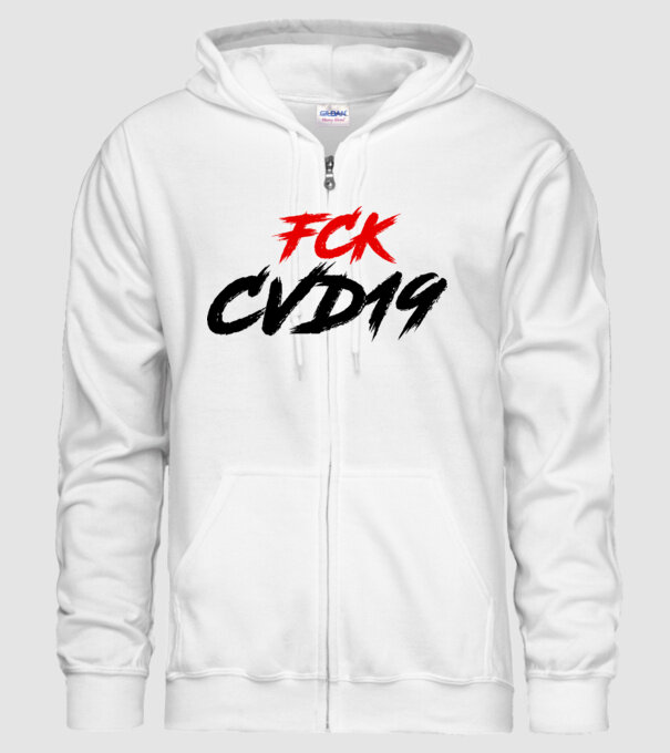 Színezhető FCK covid 19 vírus minta fehér pólón