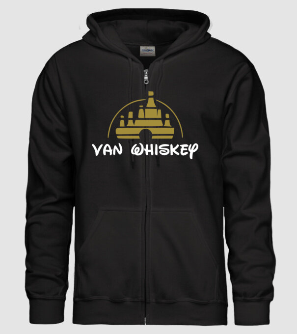 Van whiskey színezhető minta fekete pólón