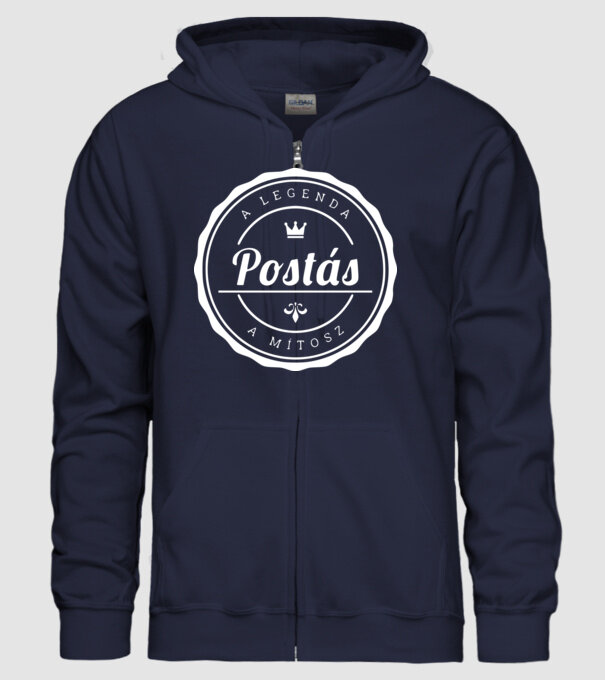 Postás mítosz minta sötétkék pólón