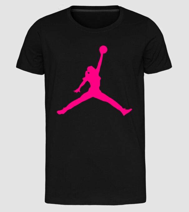 Nike Air Jordan csaj minta fekete pólón