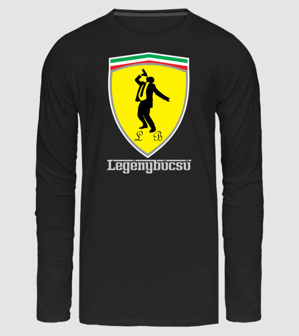 Ferrari legénybúcsú minta fekete pólón