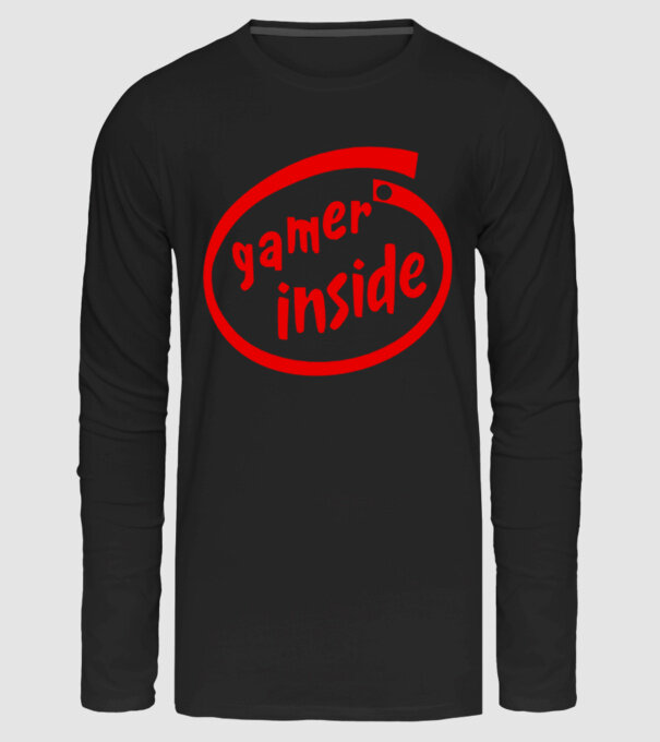 Gamer Inside színezhető minta fekete pólón