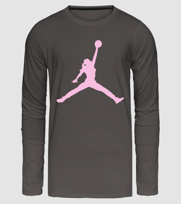 Nike Air Jordan lány minta sötétszürke pólón