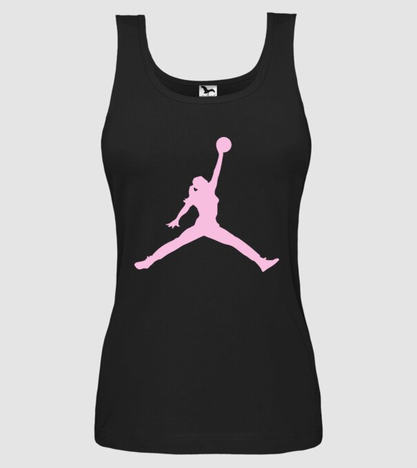 Nike Air Jordan lány minta fekete pólón