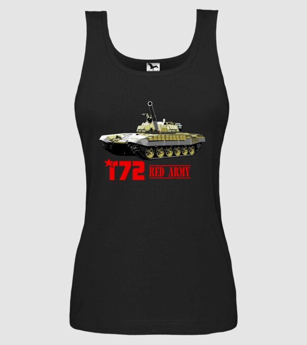 T72 tank színezhető póló minta minta fekete pólón