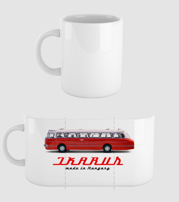 Ikarus busz színezhető minta minta fehér pólón