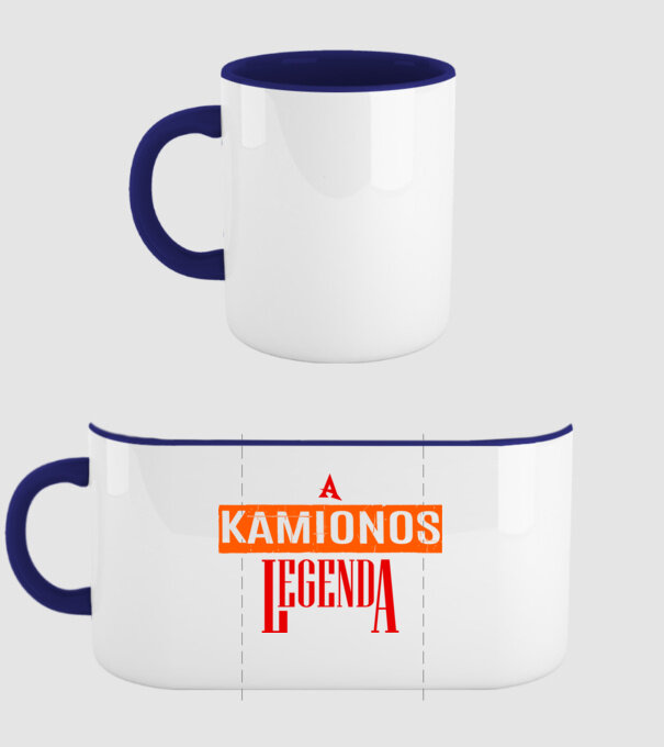 A kamionos legenda minta sötétkék pólón