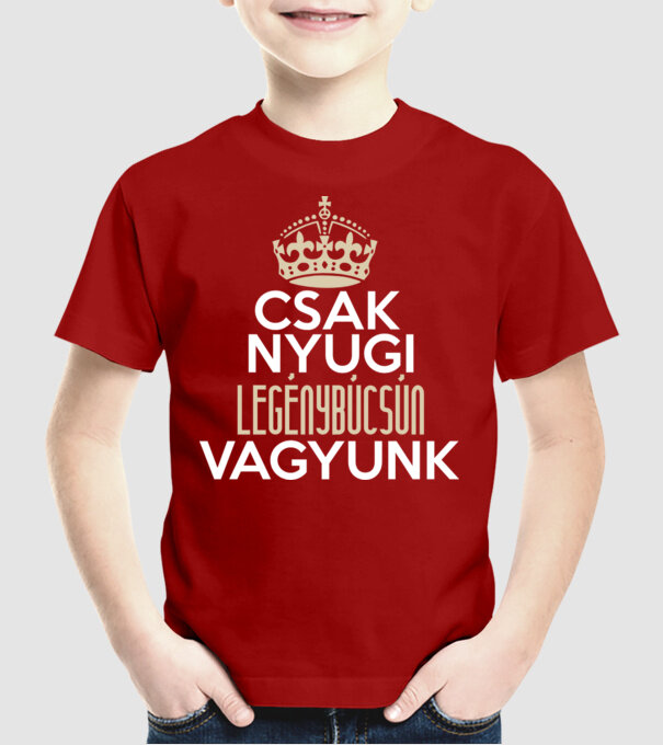 Csak nyugi legénybúcsú minta piros pólón