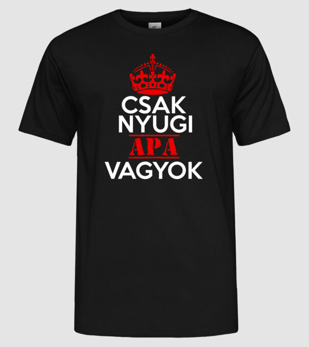 Csak nyugi apa vagyok minta fekete pólón