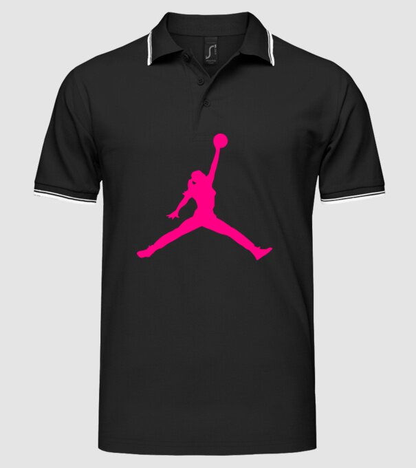 Nike Air Jordan csaj minta fekete pólón