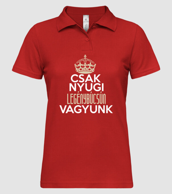 Csak nyugi legénybúcsú minta piros pólón