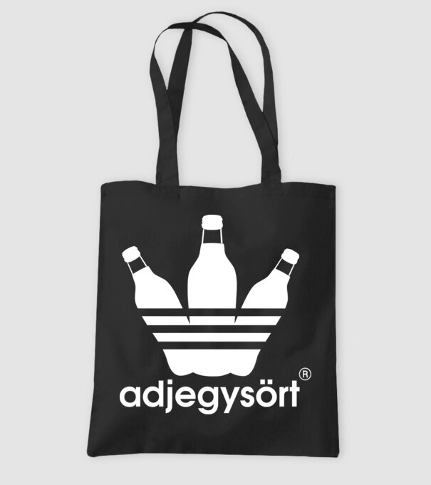 adidas Adj egy sört színezhető minta minta fekete pólón