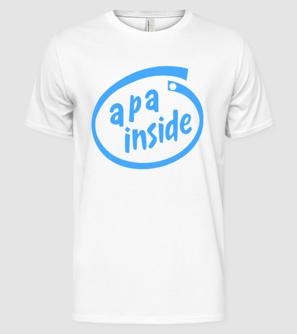 Apa Inside színezhető minta fehér pólón