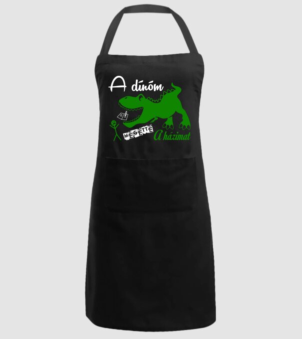 A dínóm megette a házimat színezhető minta fekete pólón