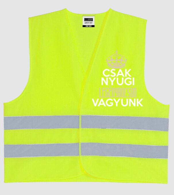 Csak nyugi legénybúcsú minta neonsárga pólón