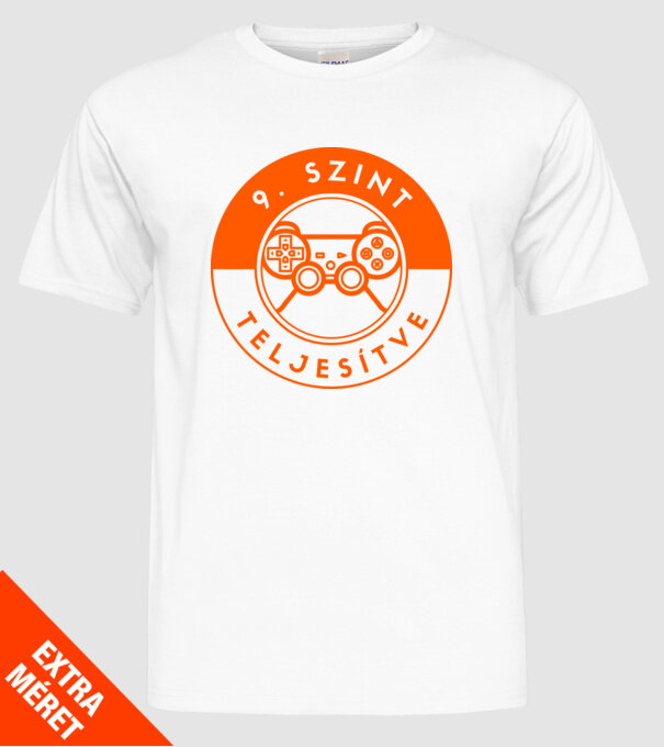 9. szint teljesítve színezhető minta fehér pólón