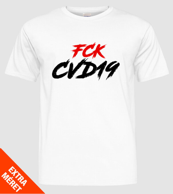 Színezhető FCK covid 19 vírus minta fehér pólón