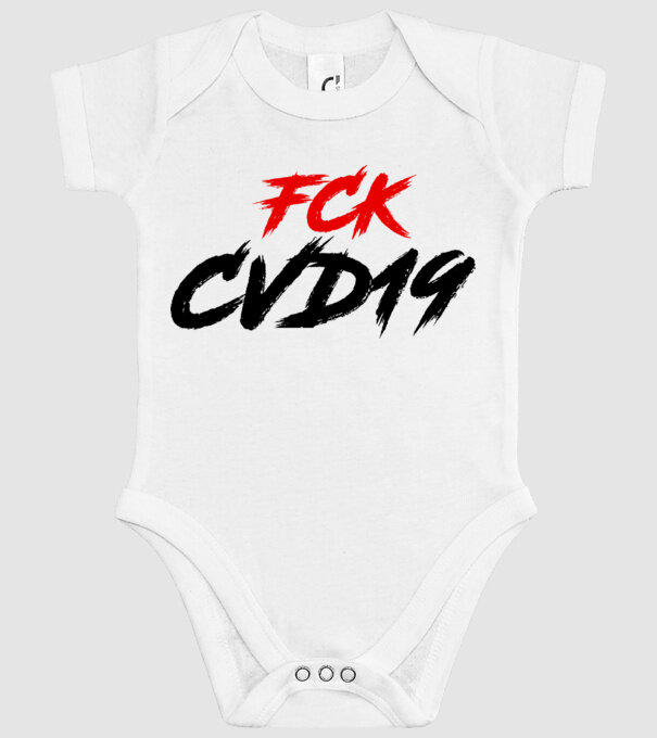 Színezhető FCK covid 19 vírus minta fehér pólón