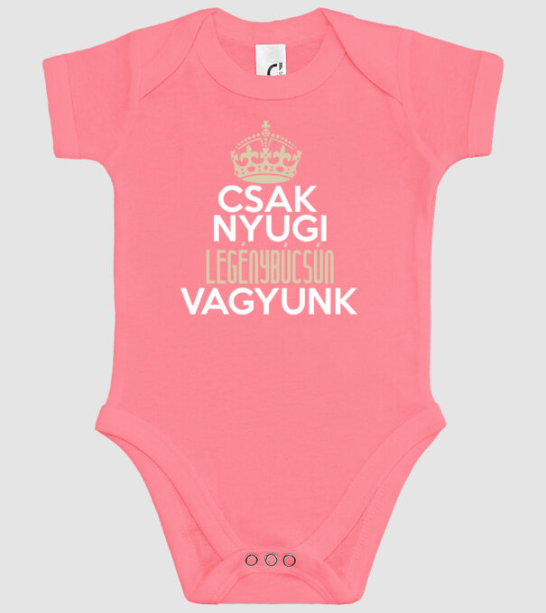Csak nyugi legénybúcsú minta rózsaszín pólón