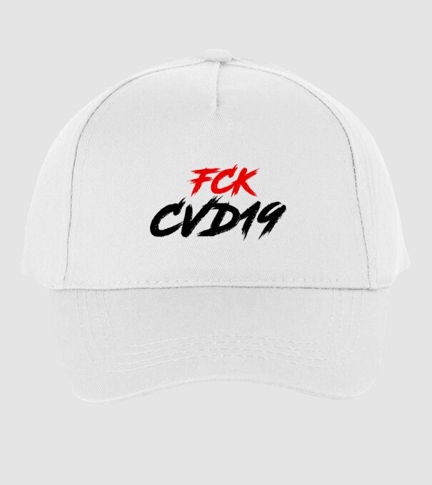 Színezhető FCK covid 19 vírus minta fehér pólón