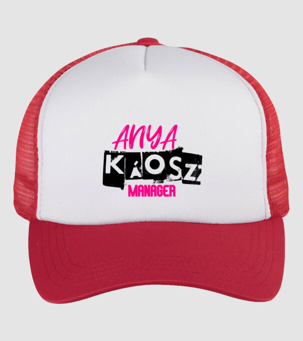 Anya káosz manager színezhető minta fehér/piros pólón