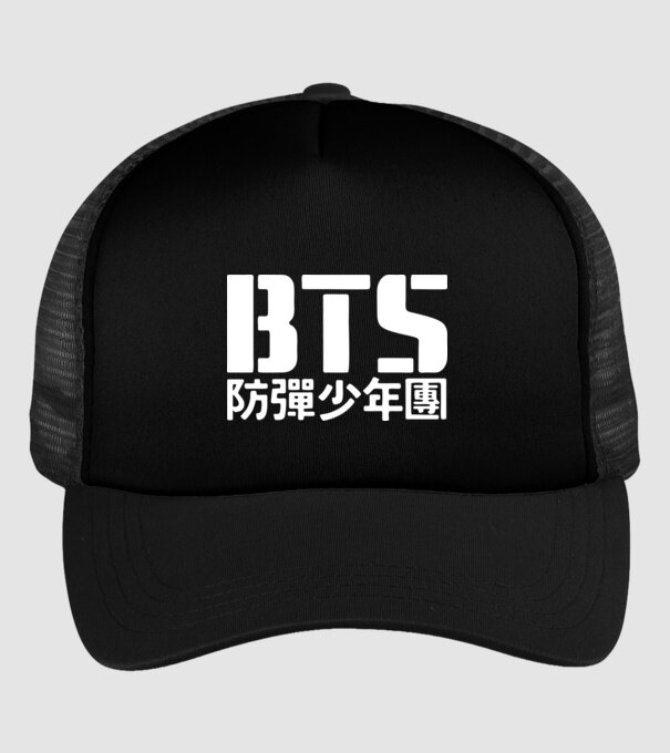 BTS legyüttes Bangtan Boys minta fekete pólón