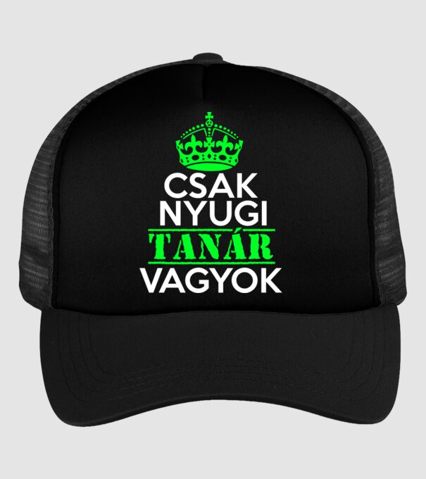 Keep Calm tanár minta fekete pólón