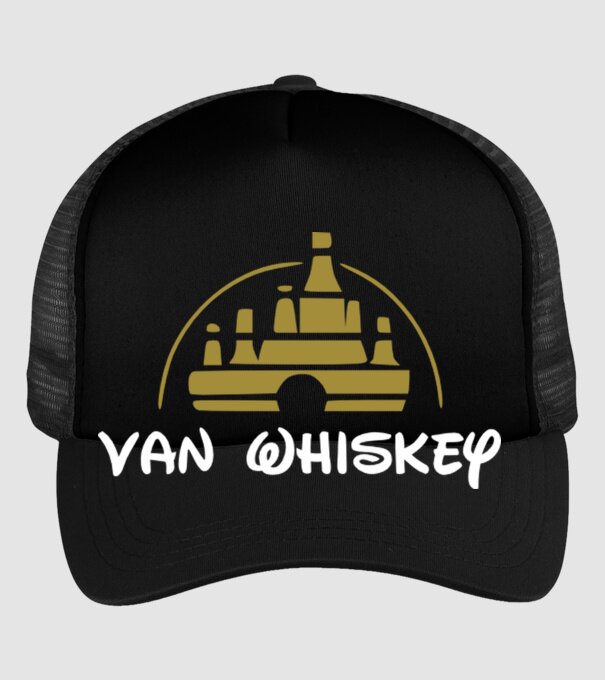 Van whiskey színezhető minta fekete pólón