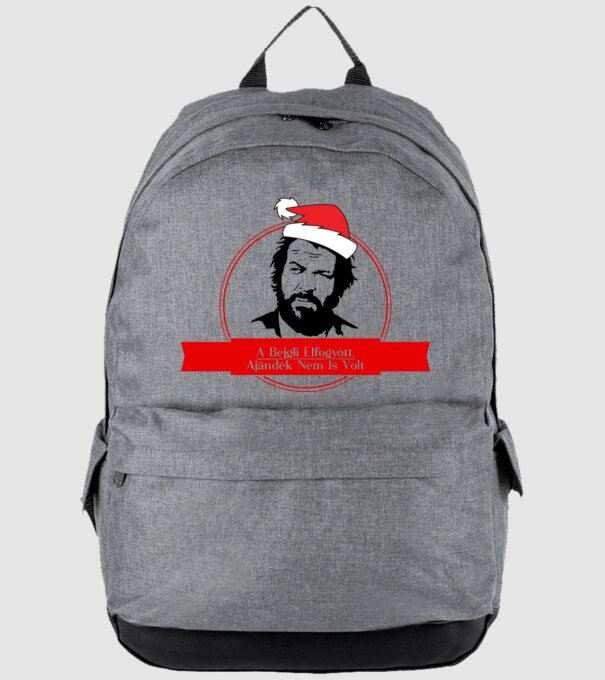 Bud Spencer karácsony minta szürke pólón