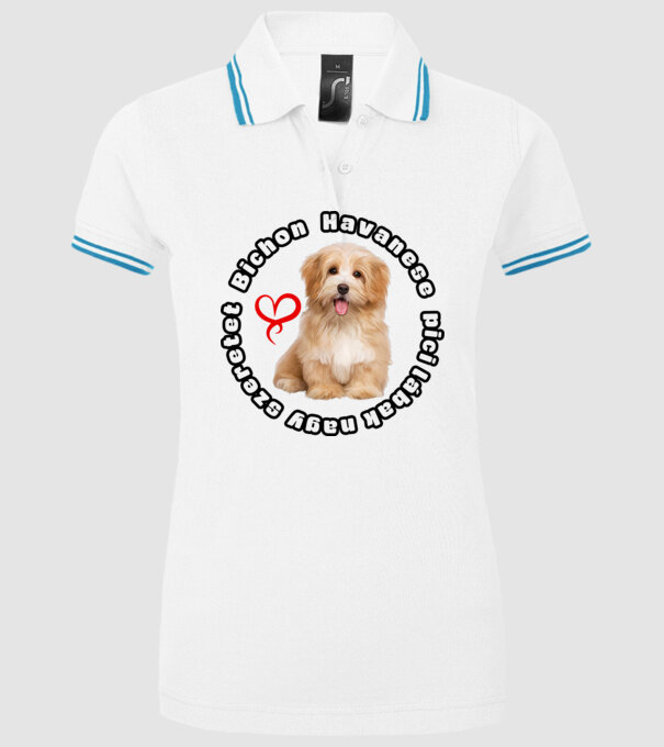 Bichon havanese pici lábak nagy szeretet minta fehér pólón
