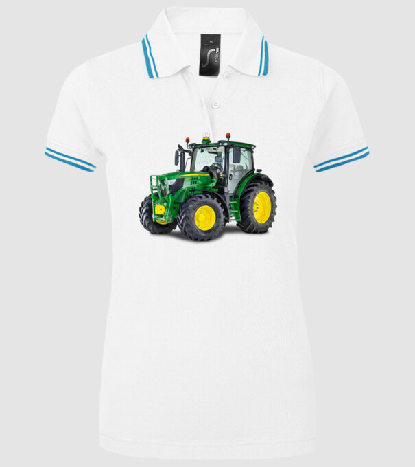John deere traktor  minta fehér pólón