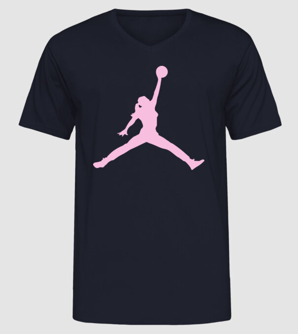 Nike Air Jordan lány minta sötétkék pólón