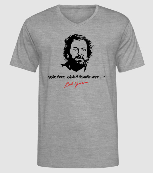 Bud Spencer kár érte kiváló ügynök volt minta szürke pólón
