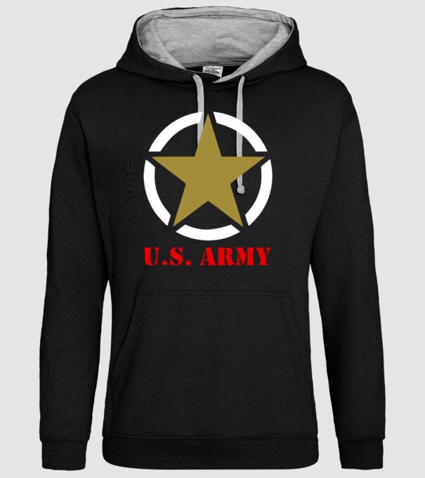 US Army színezhető logo minta fekete pólón