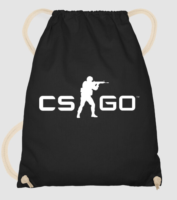 CSGO logo színezhető minta fekete pólón