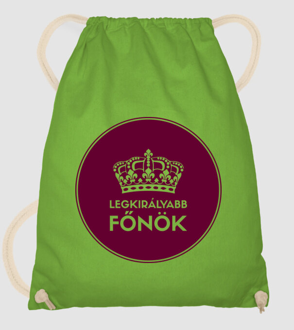 Legkirályabb főnök minta almazöld pólón