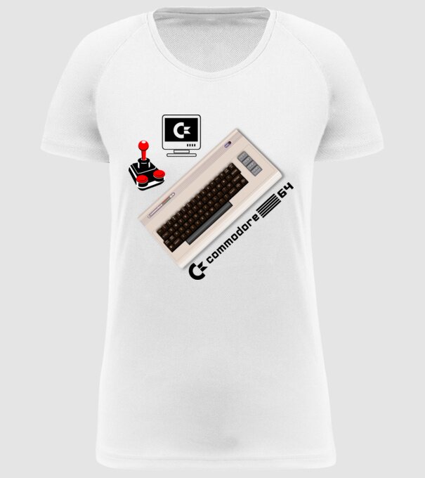 C64 COMMODORE 64 minta fehér pólón