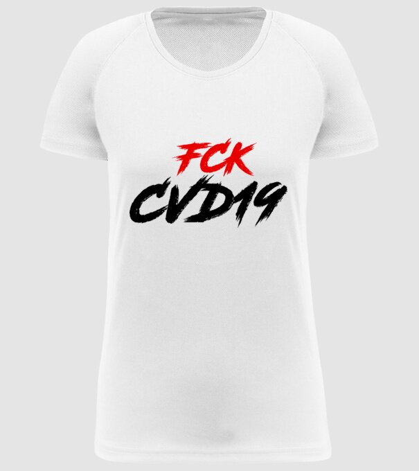 Színezhető FCK covid 19 vírus minta fehér pólón