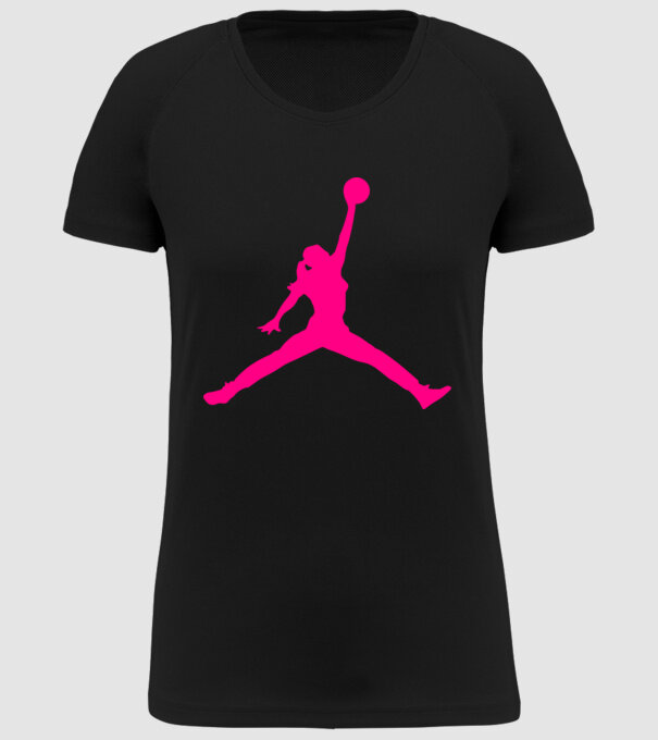 Nike Air Jordan csaj minta fekete pólón