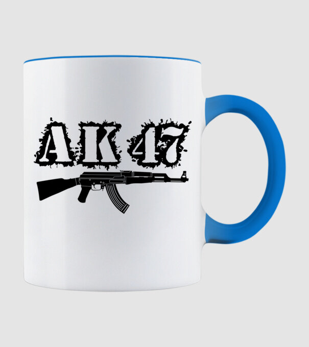 CSGO AK 47 színezhető minta világoskék pólón