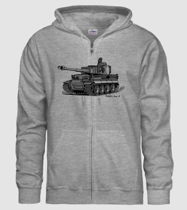 Tigris tank (szürke) minta szürke pólón