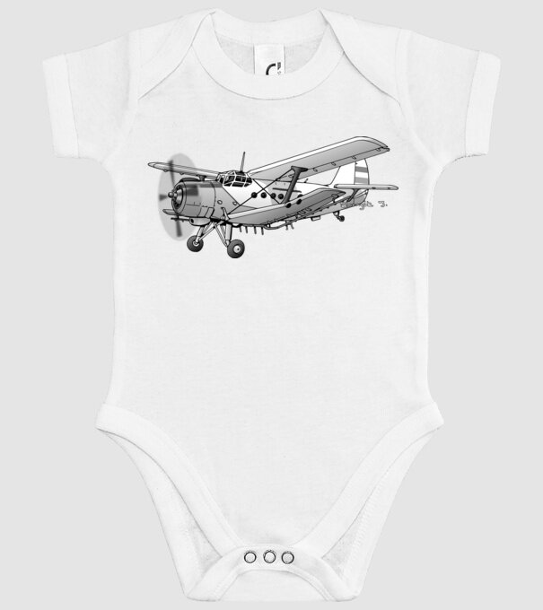 AN-2 repülőgép (szürke) minta fehér pólón